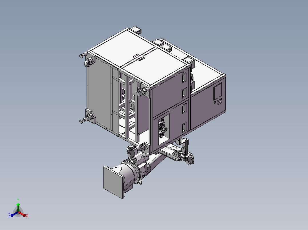 A17苹果手机自动扫码设备正等轴测图