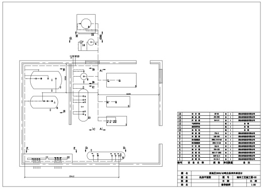 E1321-某地区200040吨白条肉冷库工程设计CAD+说明书缩略图