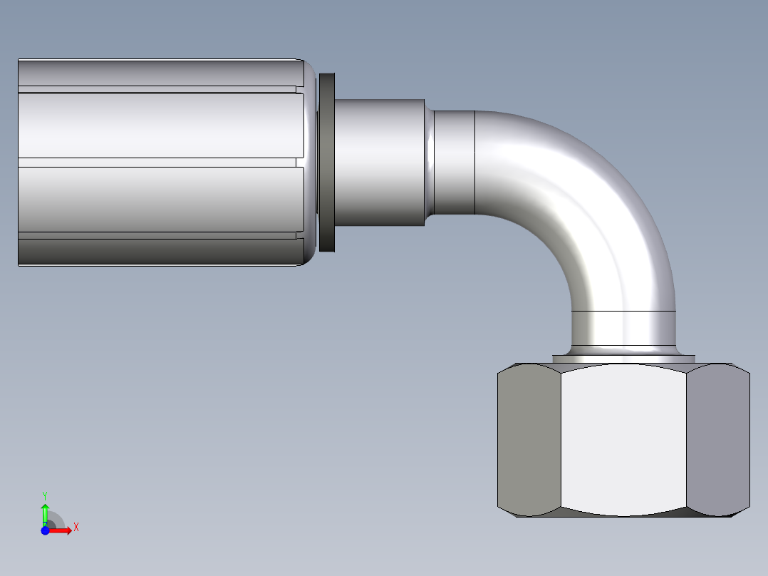 CF70系列-24°锥卡套轻型90°前视图