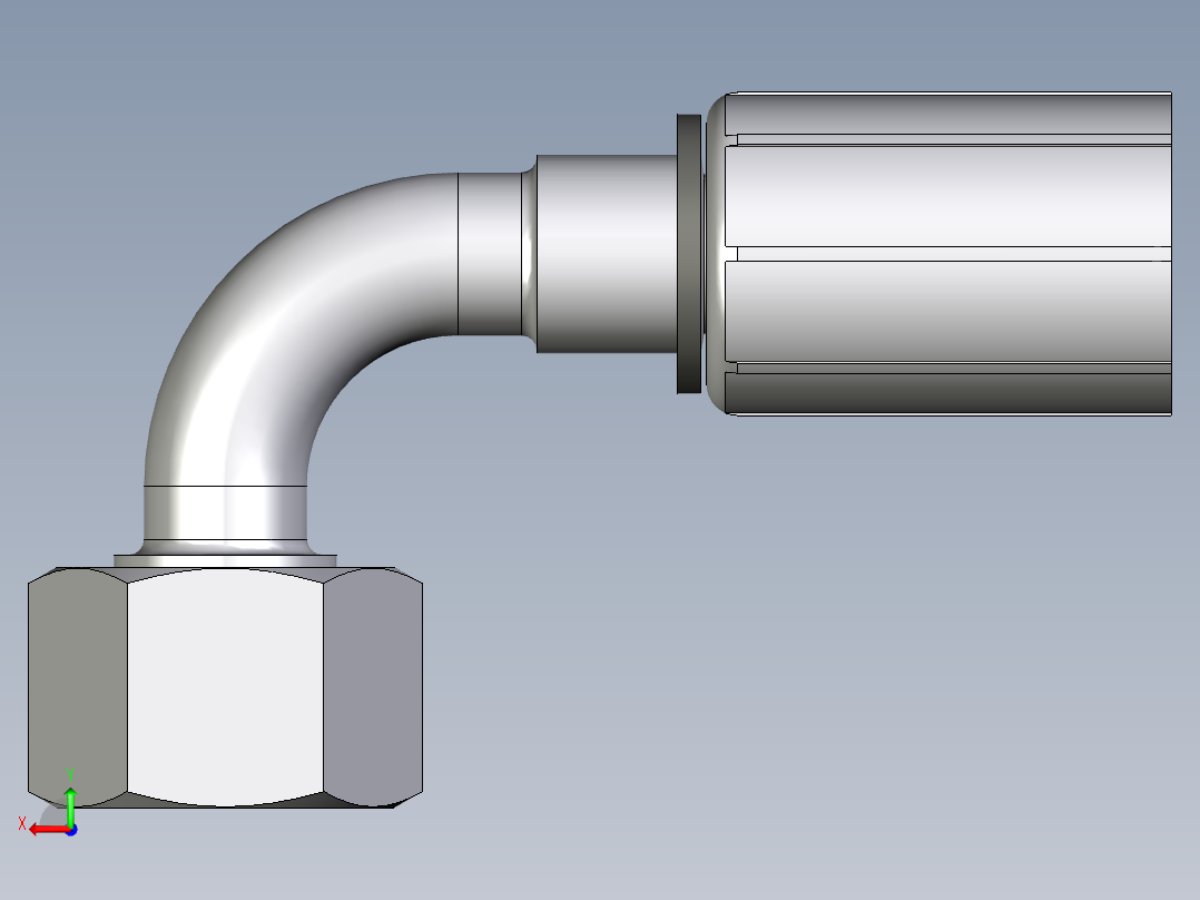 CF70系列-24°锥卡套轻型90°后视图