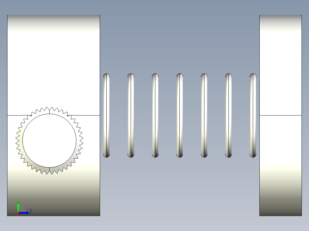 壓板配件2320-3D多系列多零件图纸模型左视图