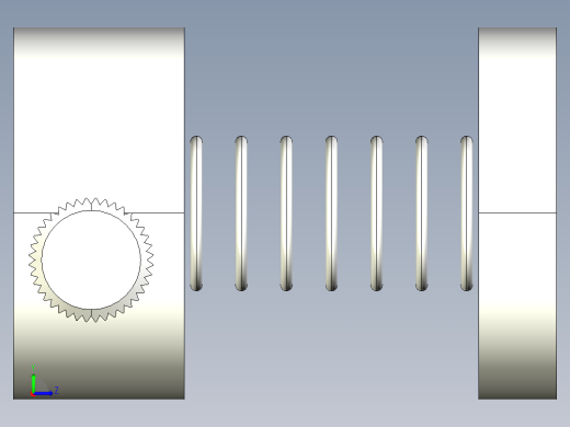 壓板配件2320-3D多系列多零件图纸模型左视缩略图