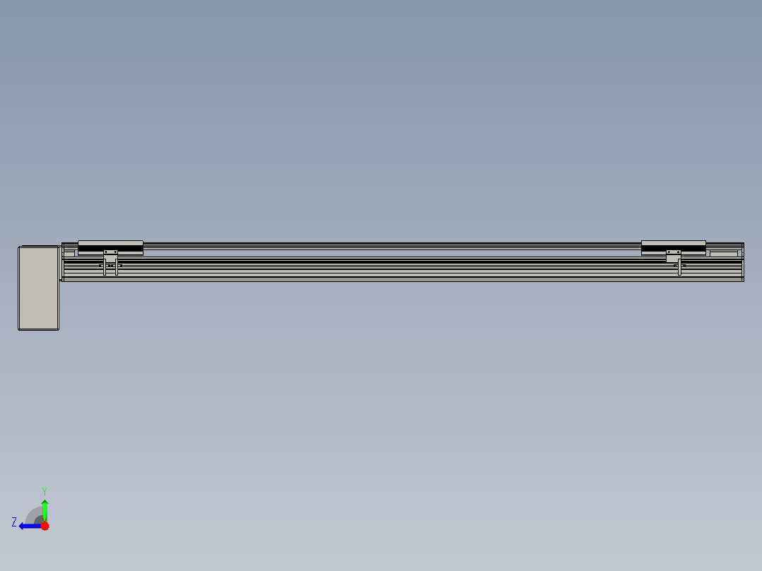 直线模组LHB17-L40-S1300-RD设计图纸右视图
