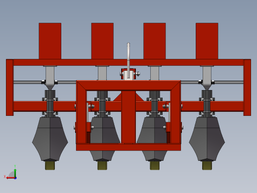 播种机模型后视缩略图