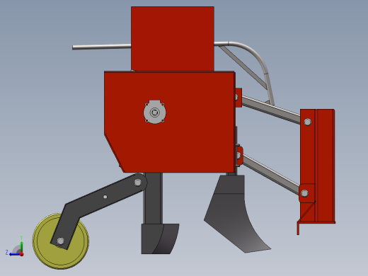 播种机模型右视缩略图