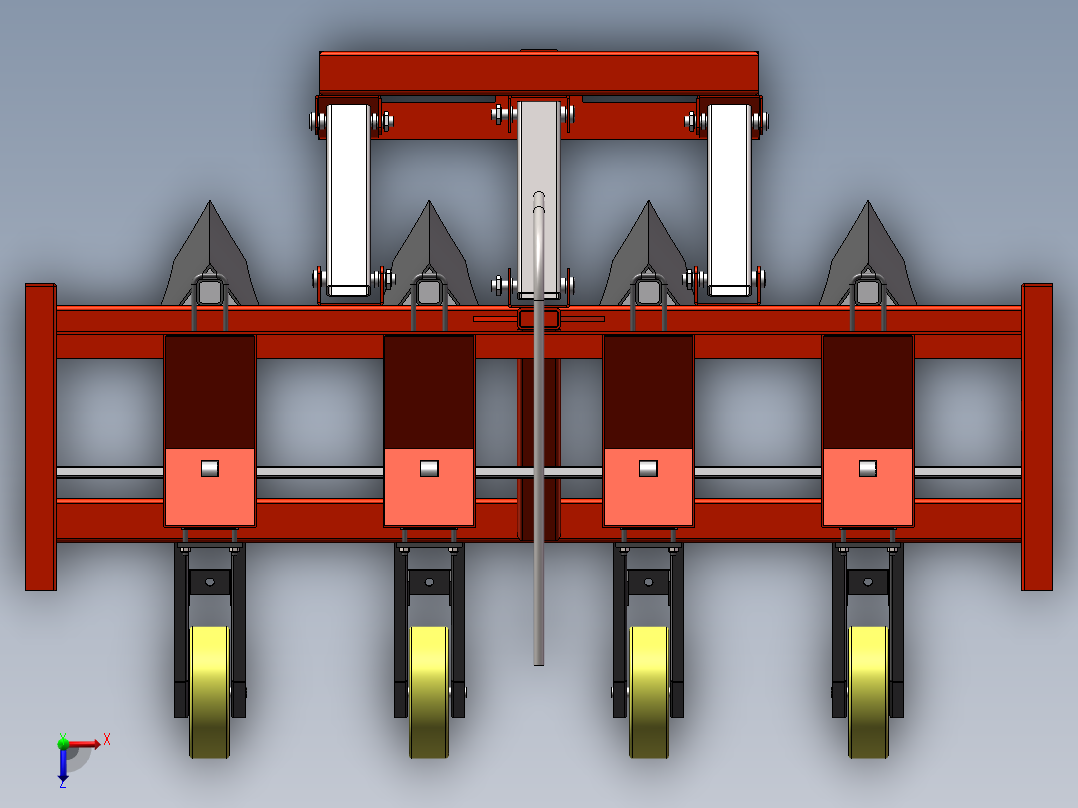 播种机模型俯视图