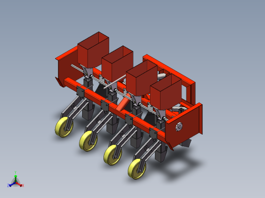 播种机模型正等轴测缩略图