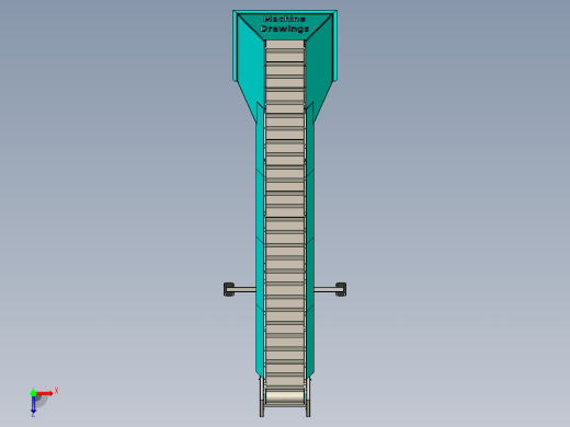 Inclined Conveyor Belt with Flight带刮板的倾斜输送带俯视缩略图