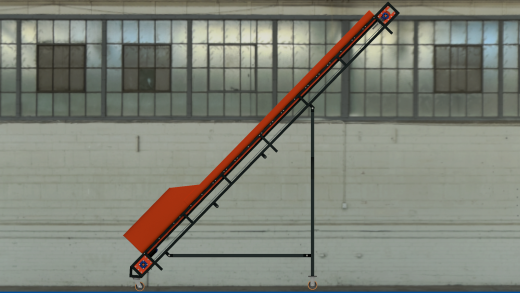 Inclined Conveyor Belt with Flight带刮板的倾斜输送带缩略图