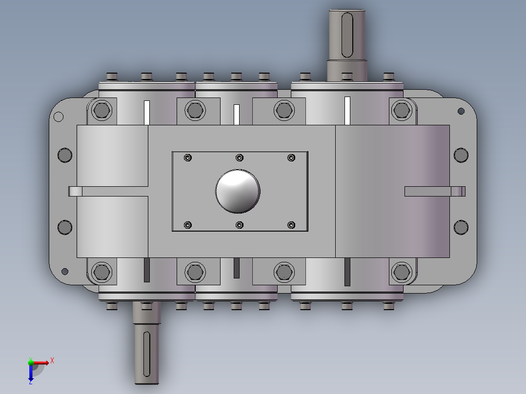 毕设计 带式运输机传动装置（三维 二维 论文）俯视图