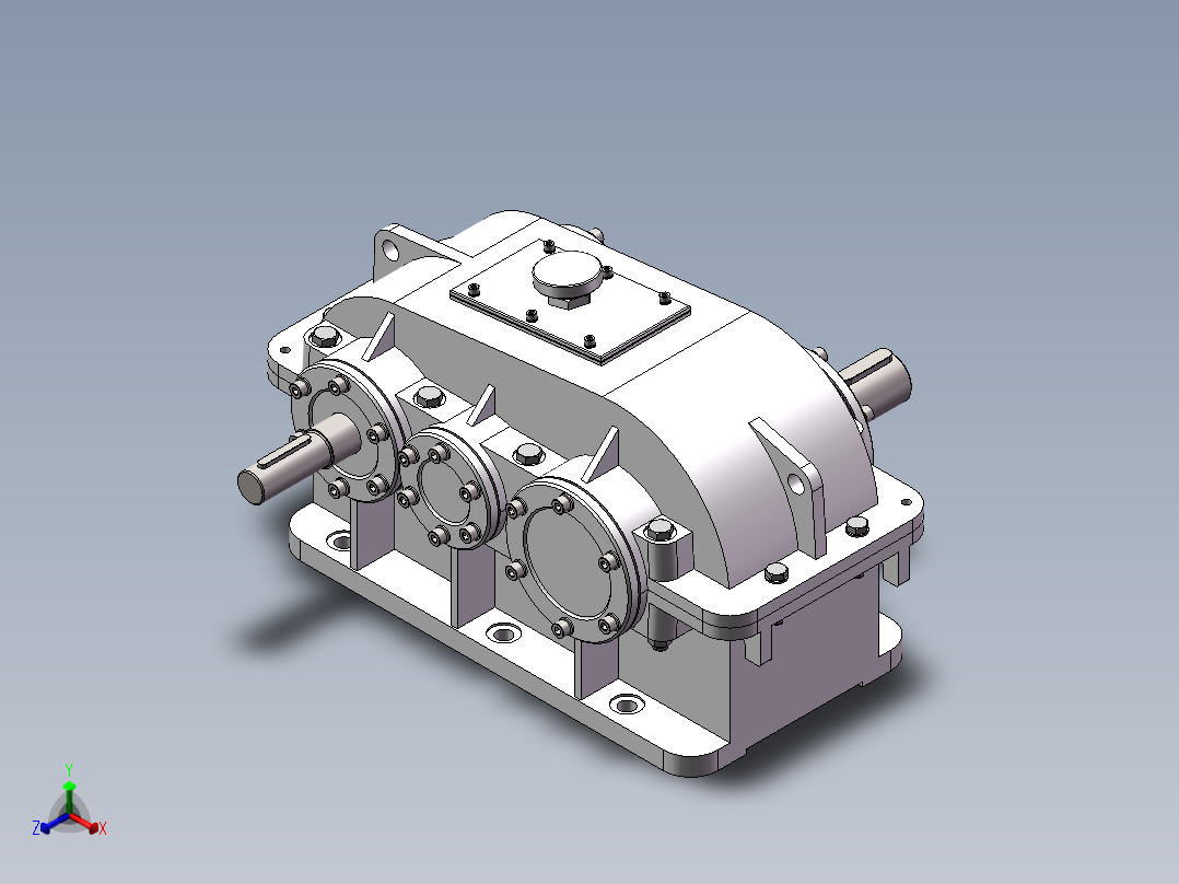 毕设计 带式运输机传动装置（三维 二维 论文）正等轴测图