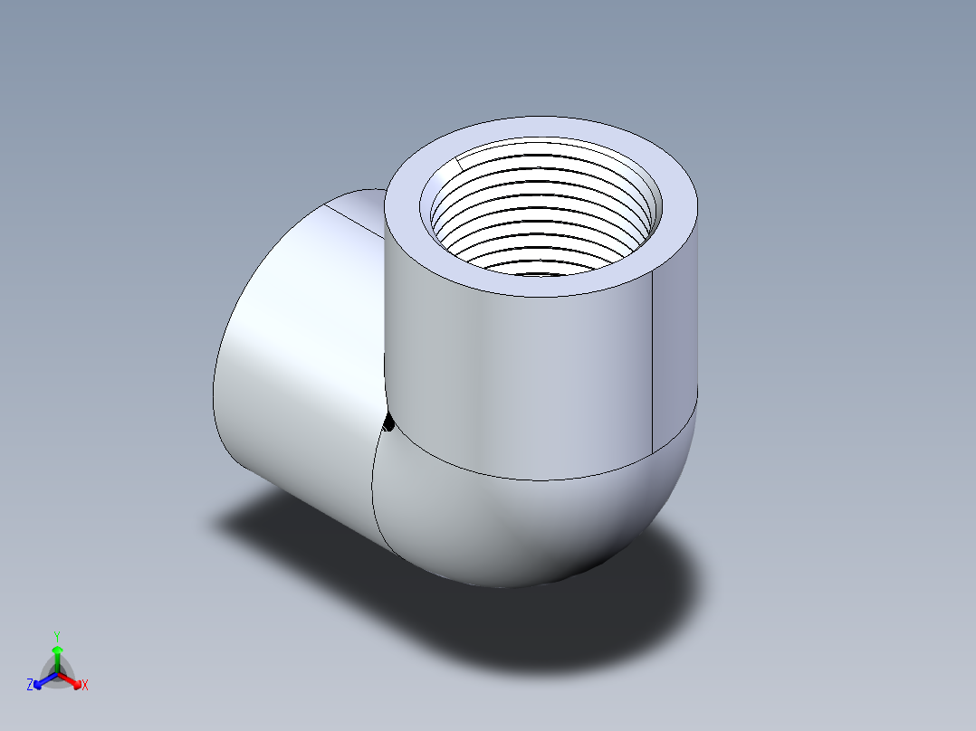 CPVC管件07-Sch80_90Elbow_FPTxFPT_9808-007_0.75in主视图