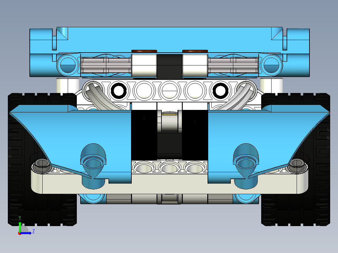 lego-technic-42091police-pursuit.3-乐高玩具赛车左视图