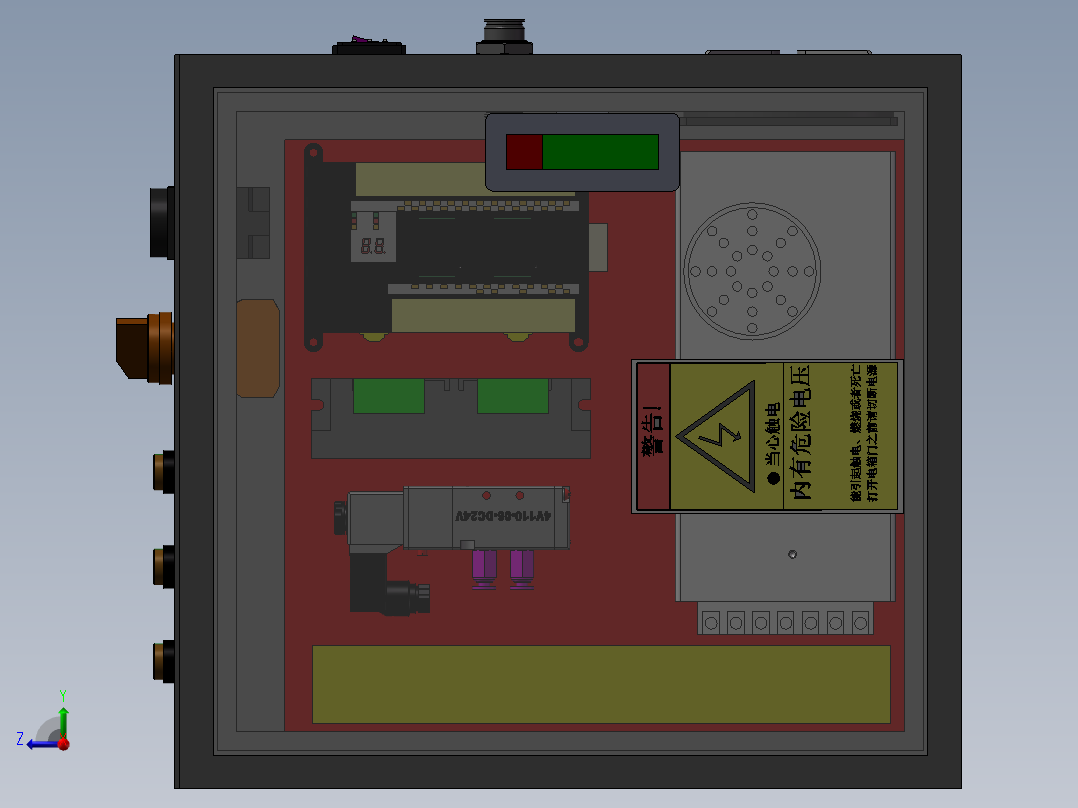 小型设备搭配的电箱右视图