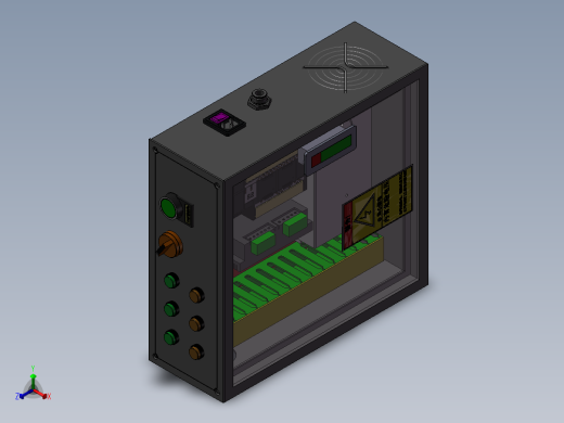 小型设备搭配的电箱正等轴测缩略图