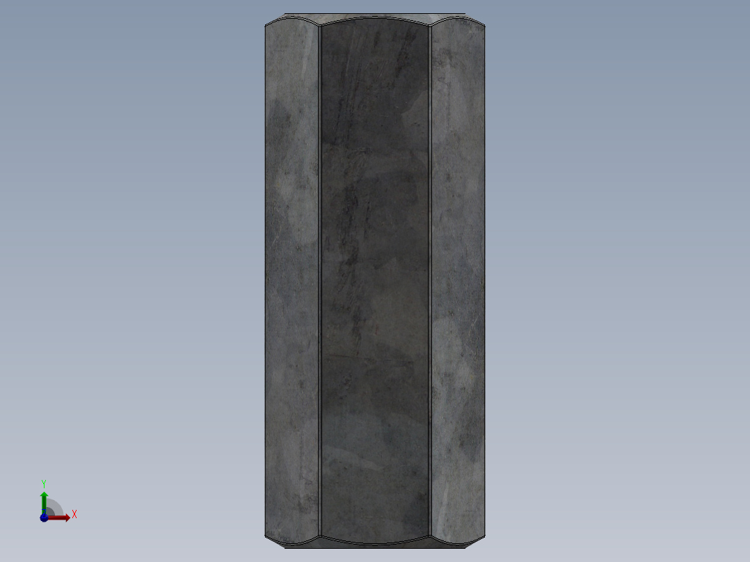 紧固件-0.2500 Coupler前视图