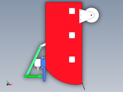 牵引式三点悬挂马铃薯收获机三维模型前视缩略图