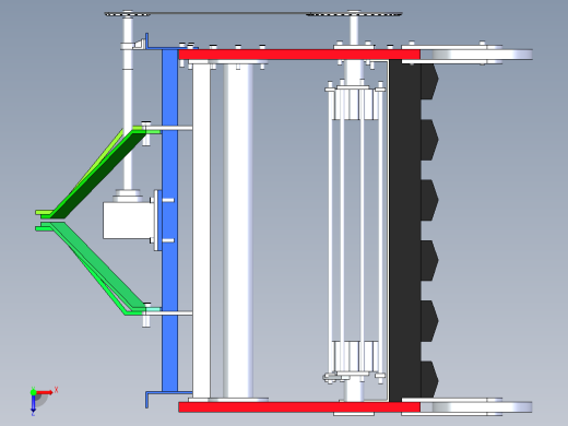 牵引式三点悬挂马铃薯收获机三维模型俯视缩略图