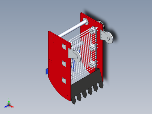 牵引式三点悬挂马铃薯收获机三维模型正等轴测缩略图