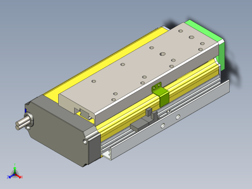 威洛博LES小滑台LES25-Lxx-S100-BR正等轴测缩略图