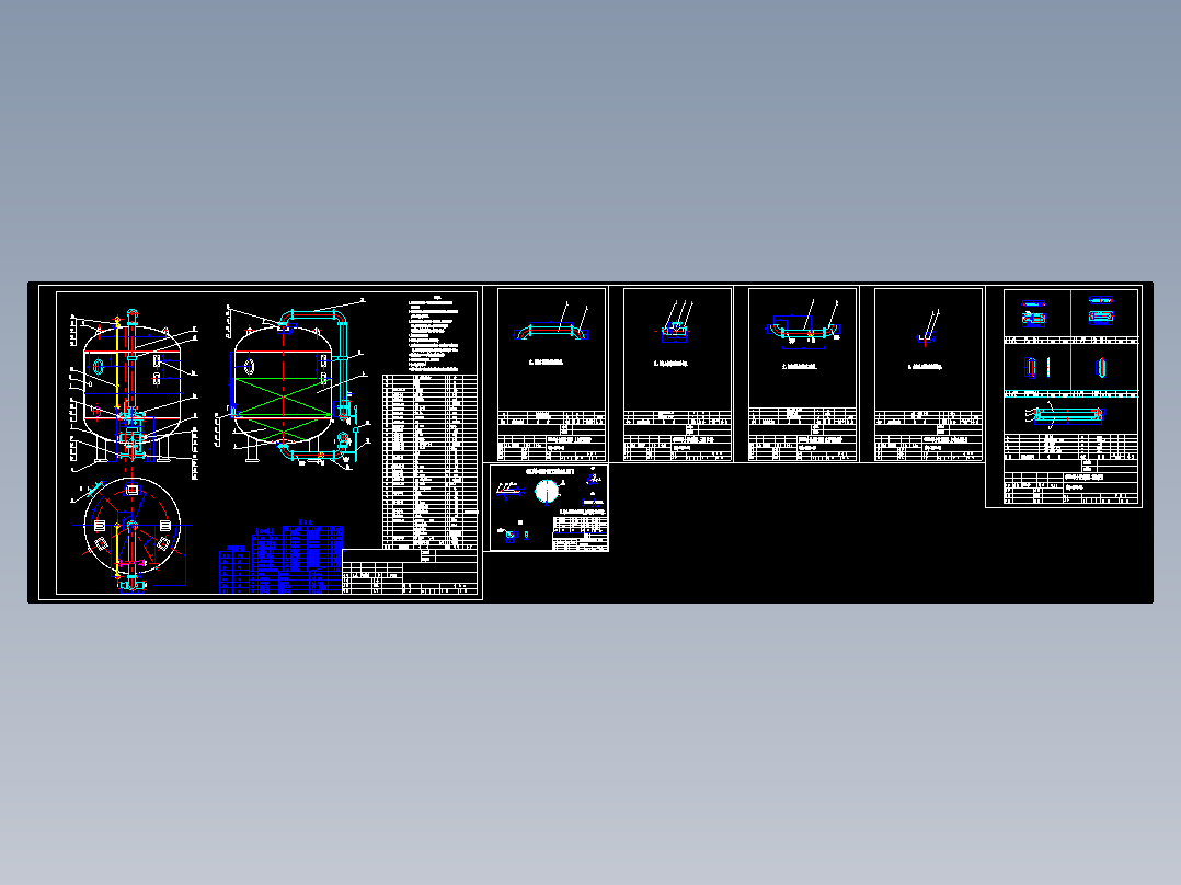 DN3200多介质过滤器全套CAD图纸