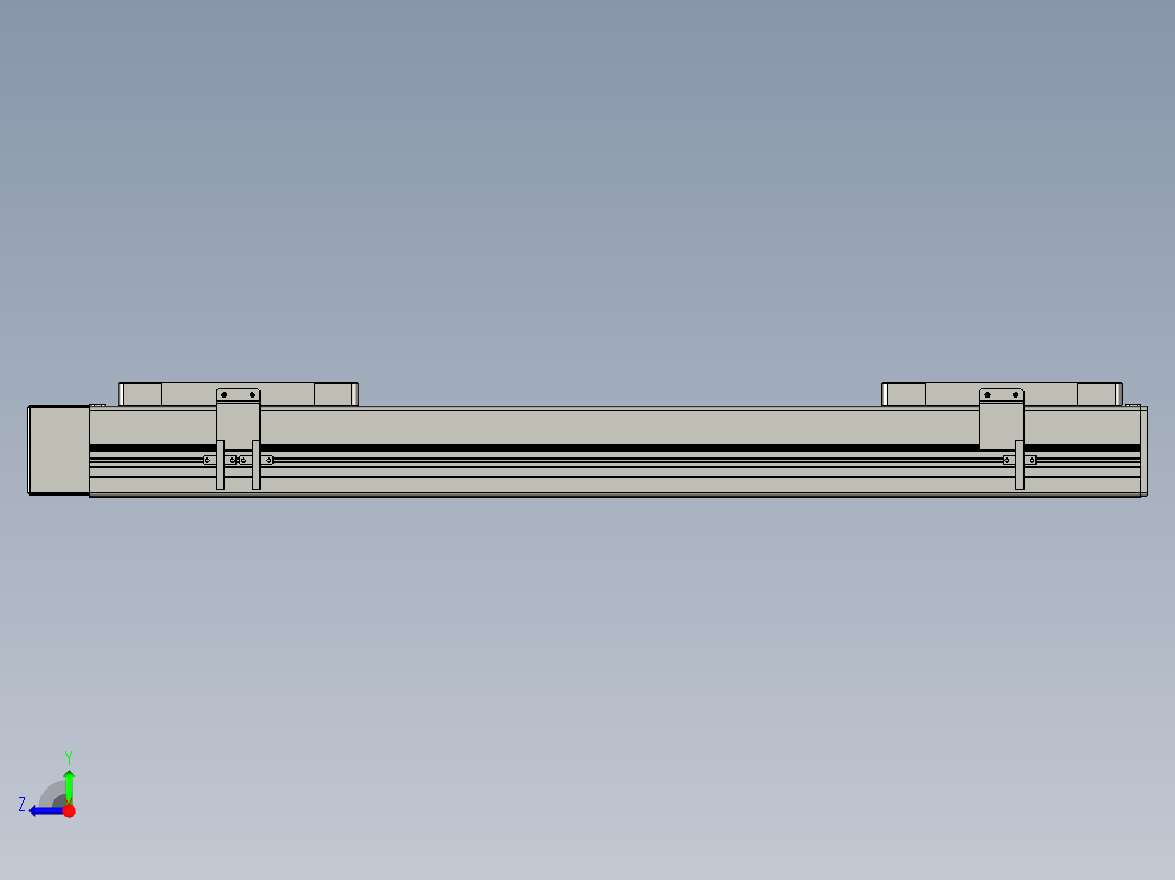 直线模组LHC14-S550-R设计图纸右视图
