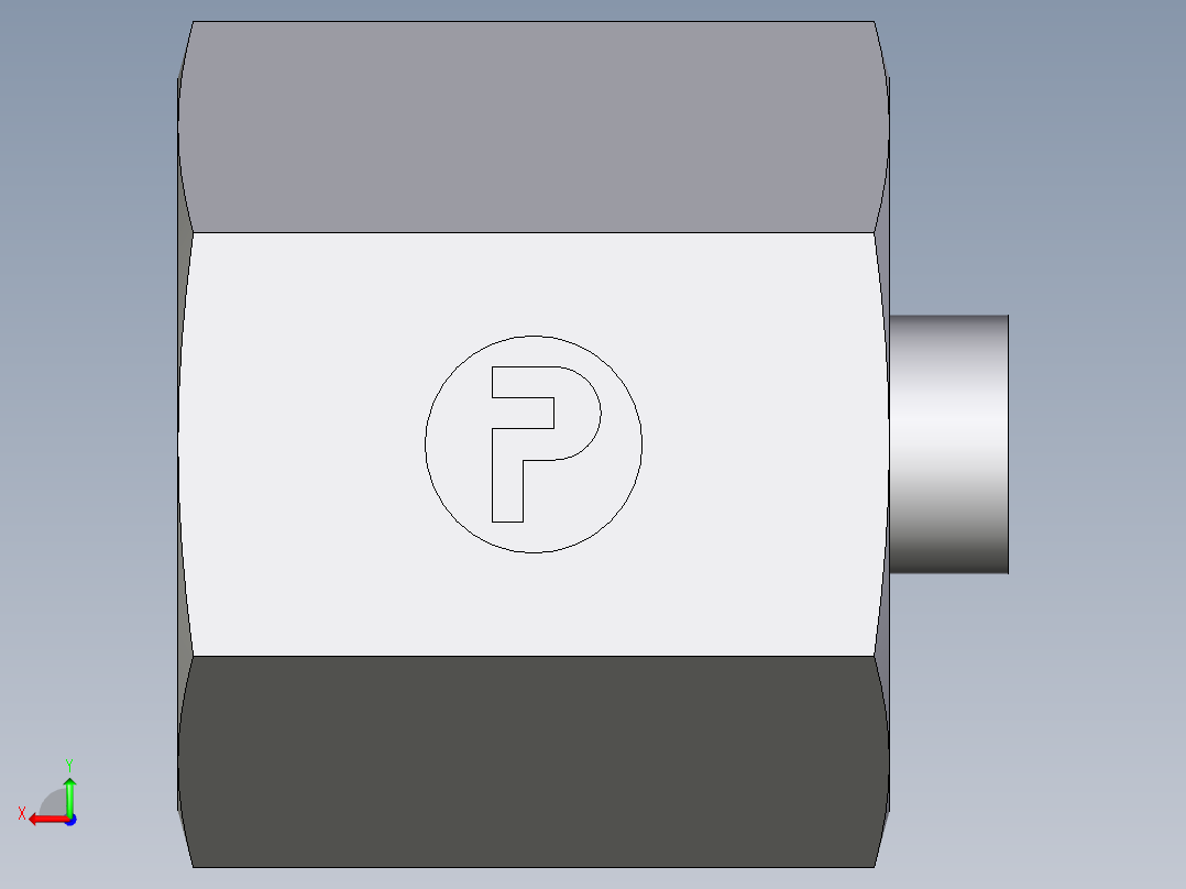 卡套式工业通用硬管接头EO_Blanking_plug_with_nut_for_cones_VKAM06SCF后视图