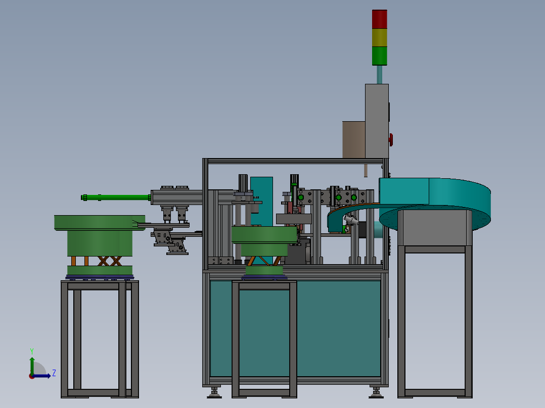 自动医药配件装配机左视图