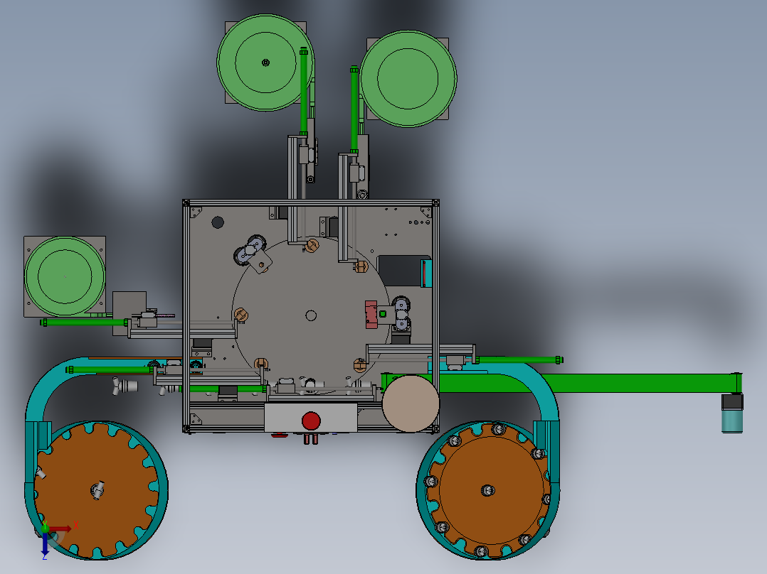 自动医药配件装配机俯视图