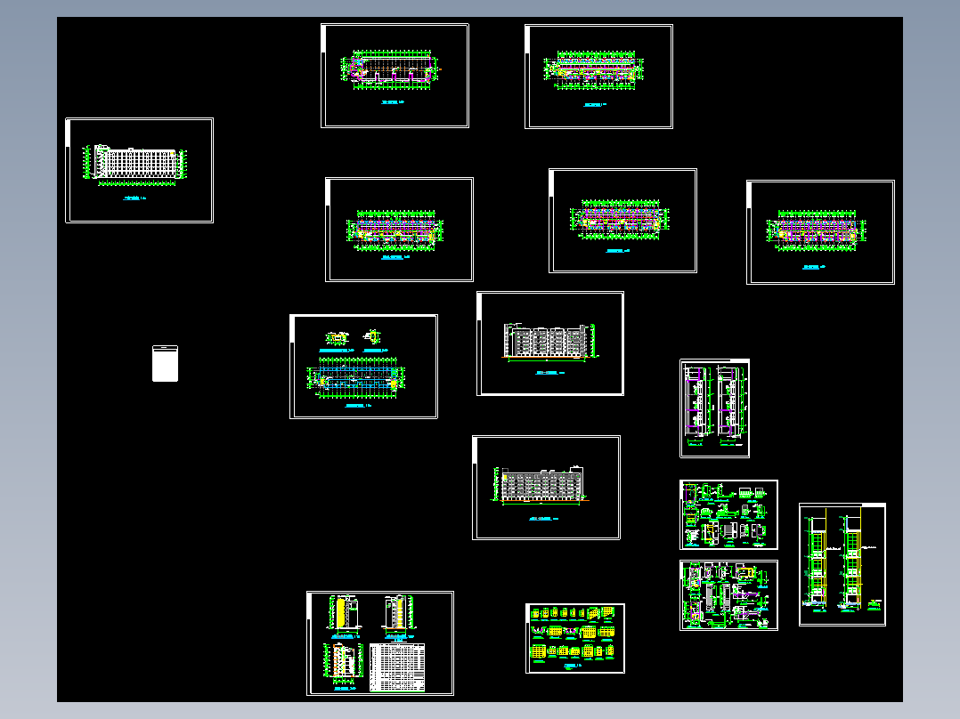 某地区全套CAD七层高校学生宿舍设计图纸