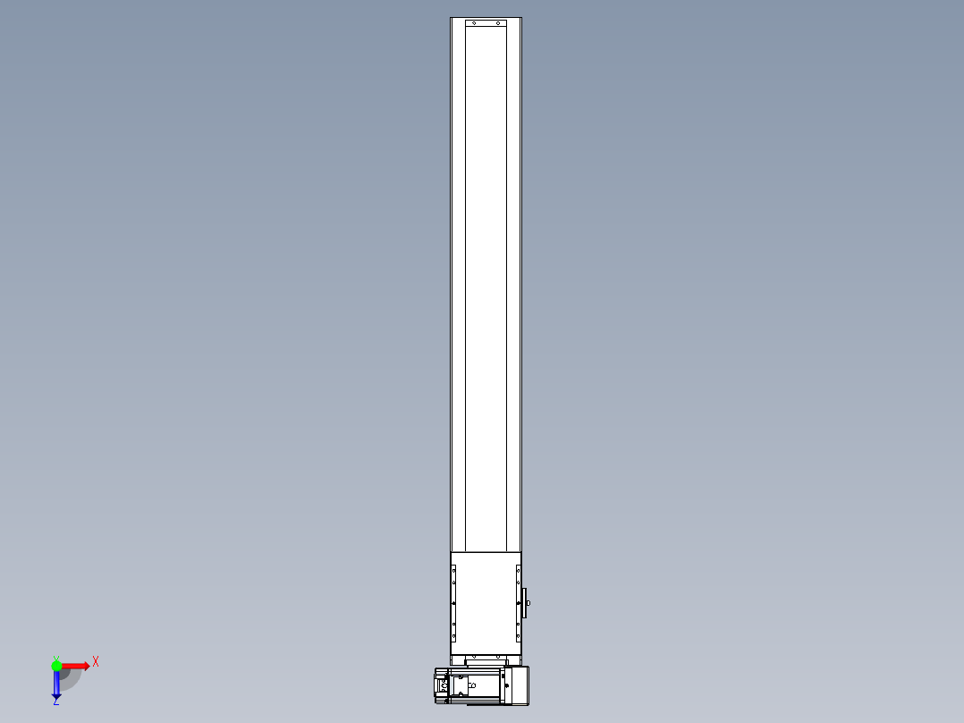 同步带全封闭直线模组TPA-HCB-120D-90-L850-RU-C-P40-N3俯视图