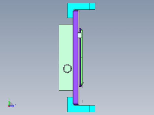 NKD-CNC2_笔记本CNC工装夹具三维模型0304左视缩略图