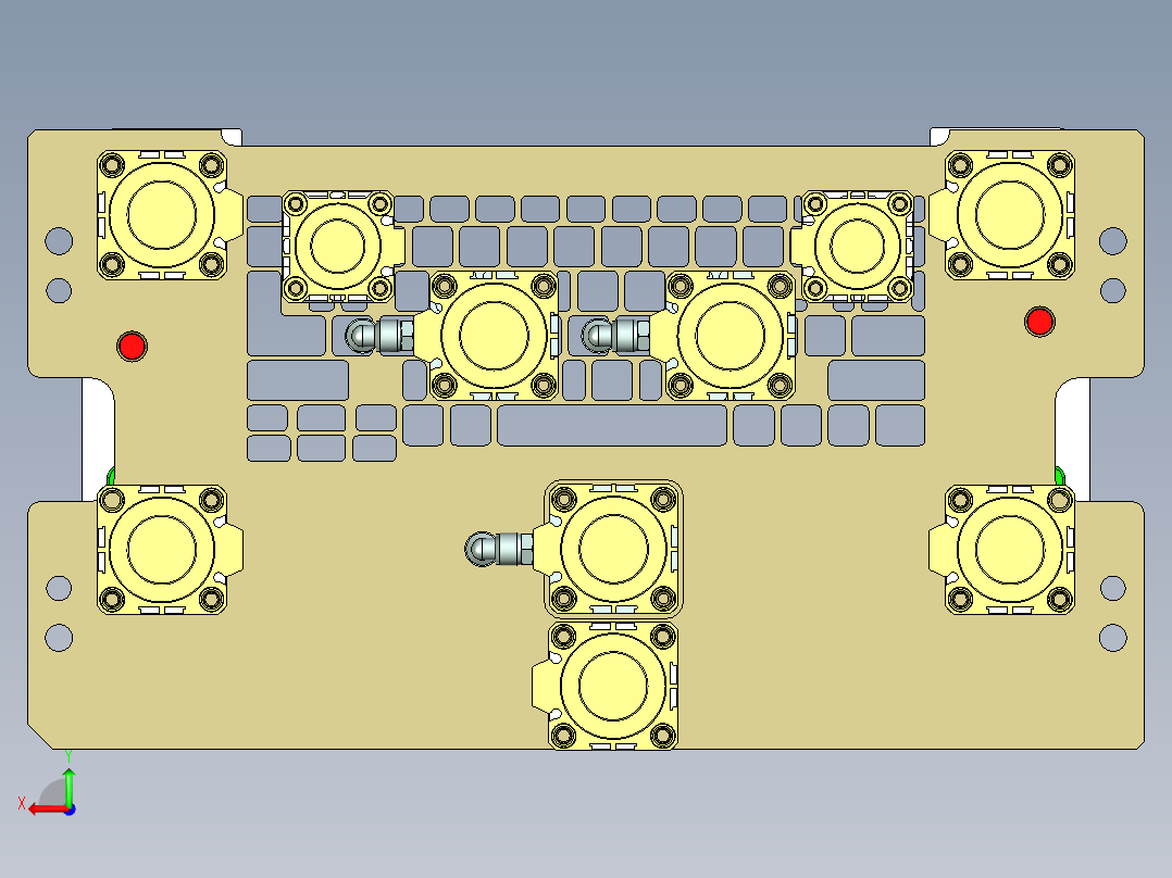 EDB41-C笔记本CNC工装夹具三维模型-CNC56合并验证治具-190213后视图