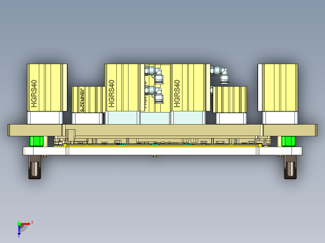 EDB41-C笔记本CNC工装夹具三维模型-CNC56合并验证治具-190213俯视图