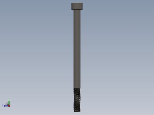 Screw_DIN_912_M8x120_A2.SLDPRT公制内六角螺钉右视缩略图