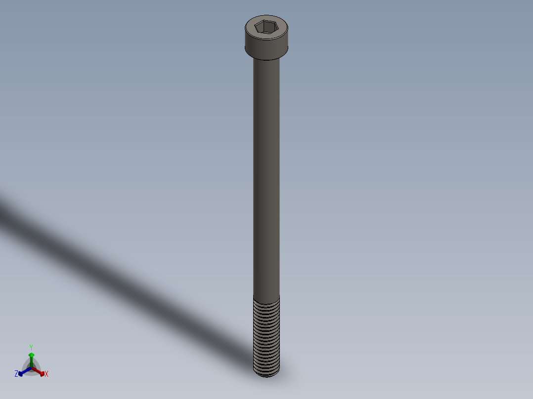 Screw_DIN_912_M8x120_A2.SLDPRT公制内六角螺钉正等轴测图
