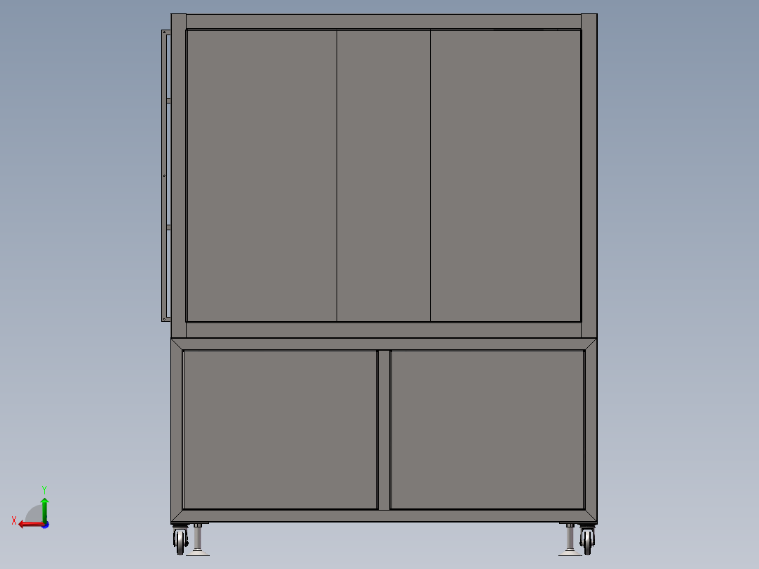 电控柜、绿油真空脱泡静置箱后视图