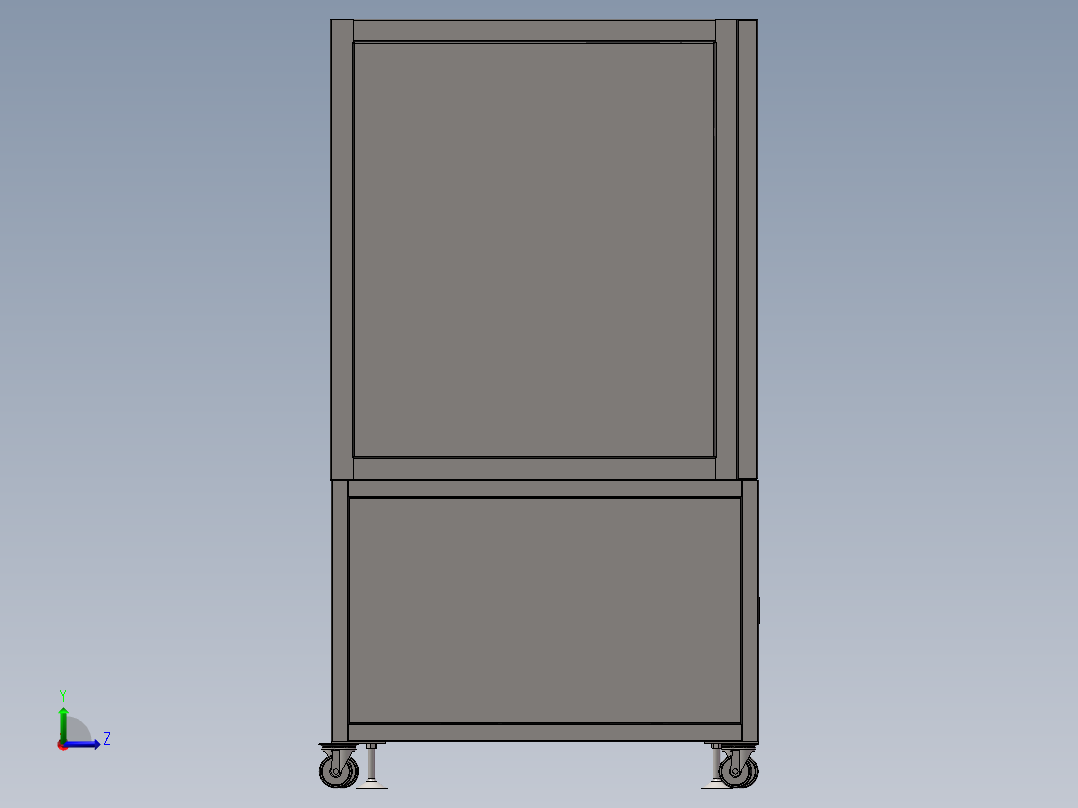 电控柜、绿油真空脱泡静置箱左视图