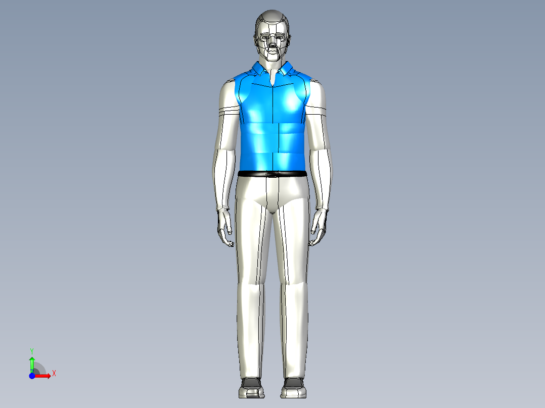 人物模型-人物男-站立前视图