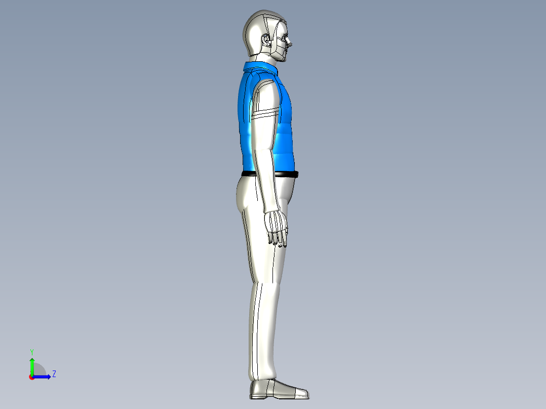 人物模型-人物男-站立左视图