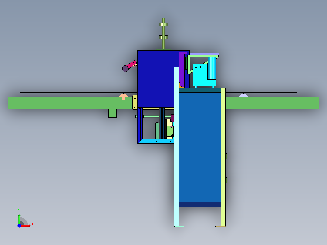 彩铝板辊涂产线的喷码系统前视图