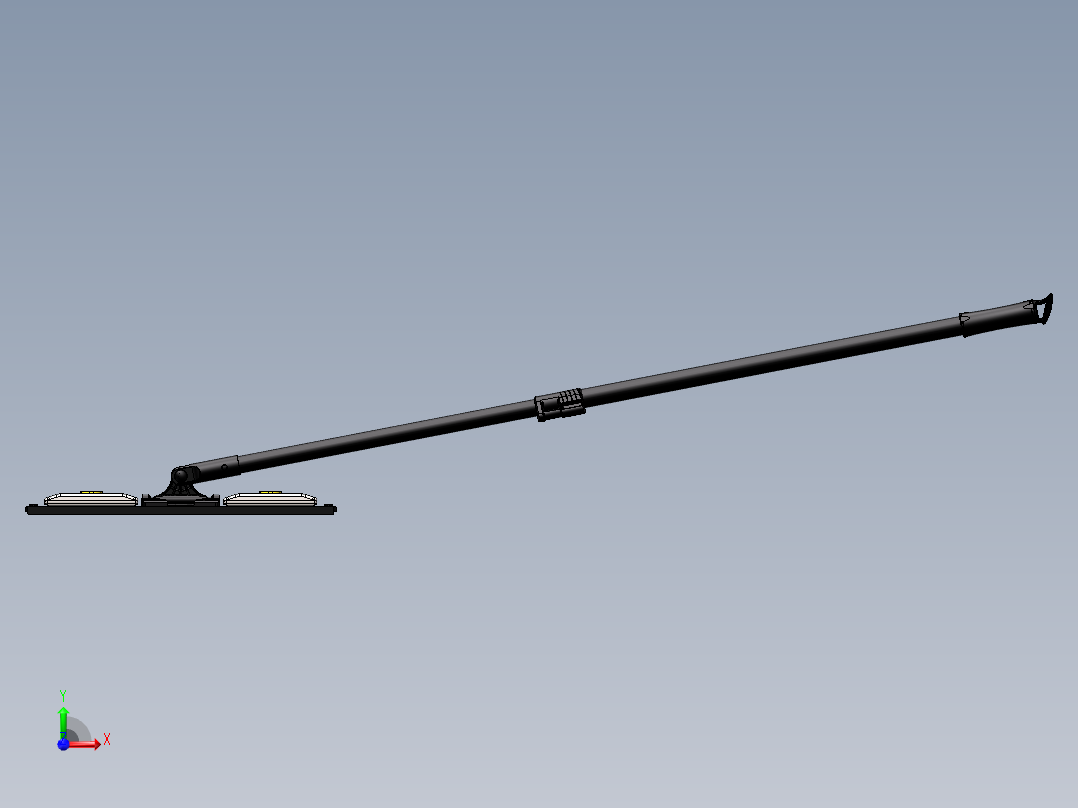 双夹头布拖把前视图