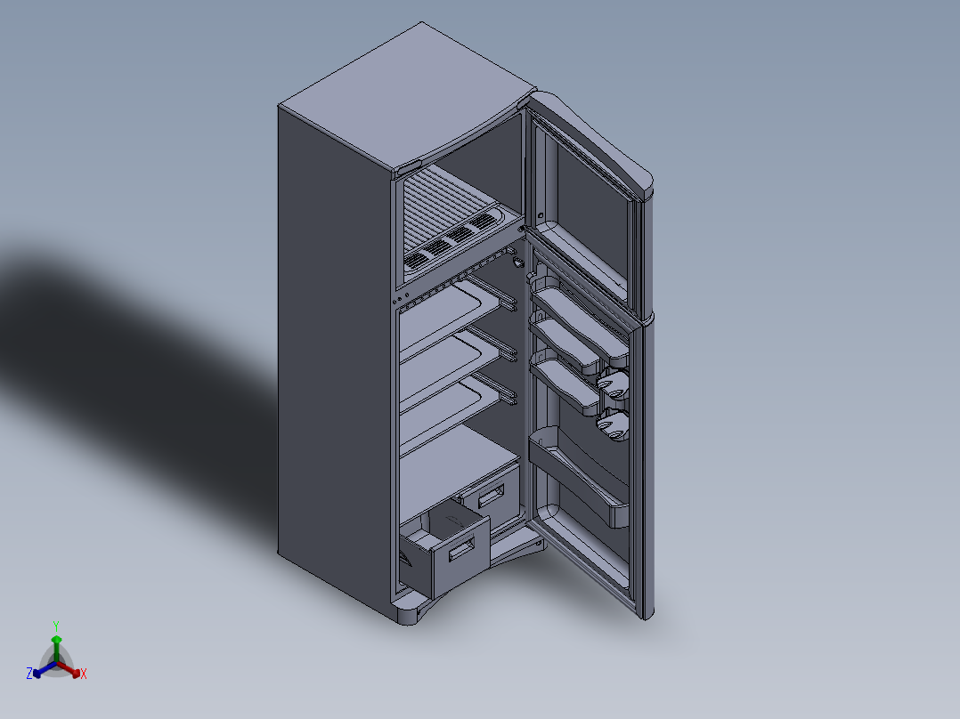 冰箱(8)正等轴测图