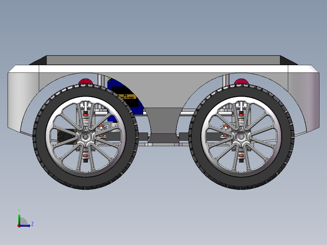 AGV小车、AGV(208)左视图