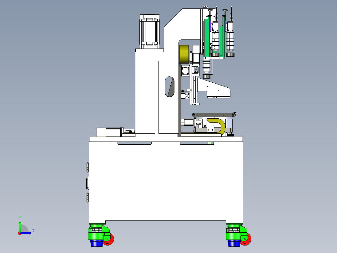 B2004782-冲压机模压装置左视图