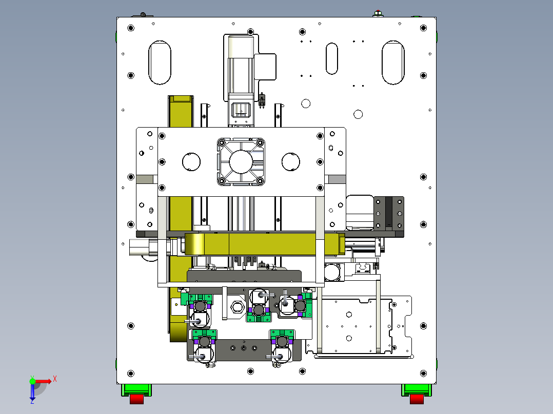 B2004782-冲压机模压装置俯视图