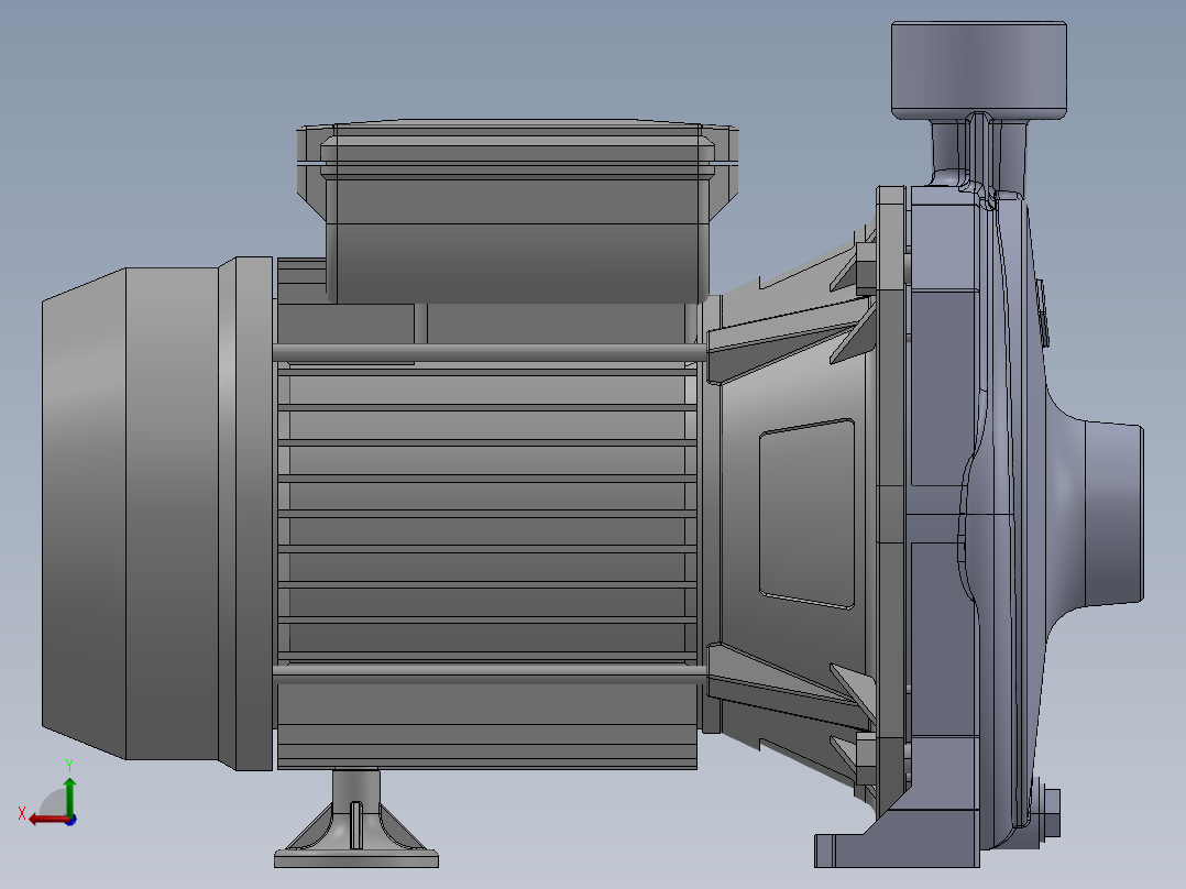 离心式泵100M后视图