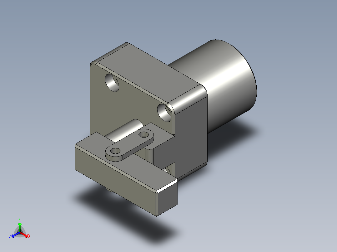 KGG-SG25锁紧气缸-002正等轴测图
