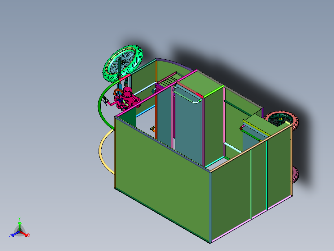 自带一体棚电动三轮车