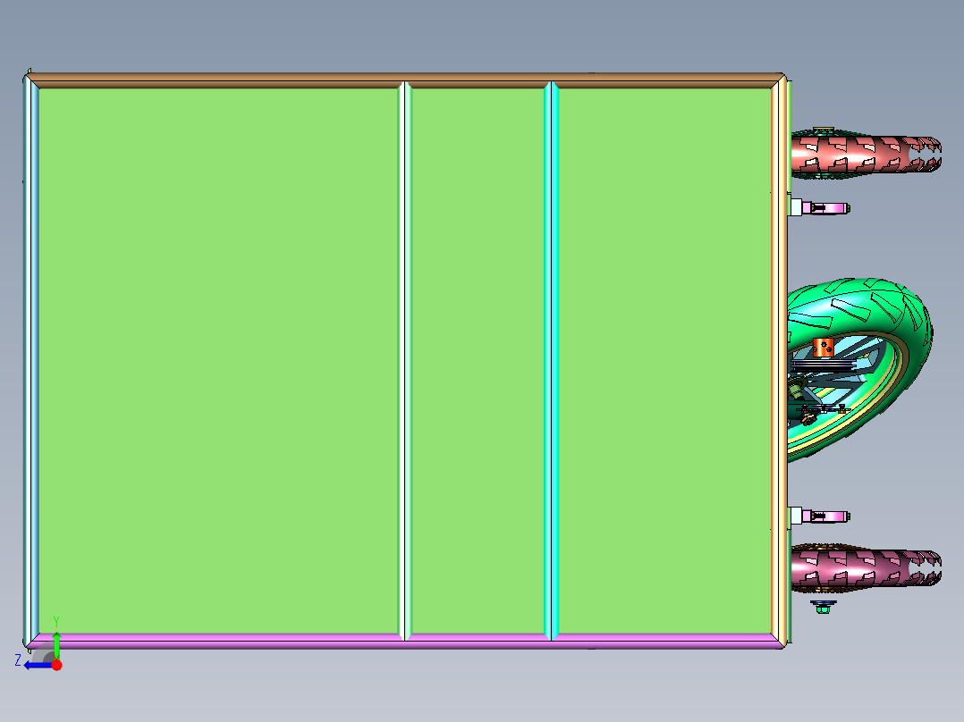 自带一体棚电动三轮车右视图